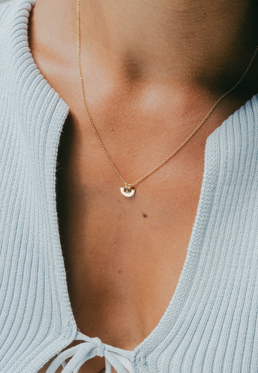 Chapter I — Horizon Necklace With Brown Baguette Diamond