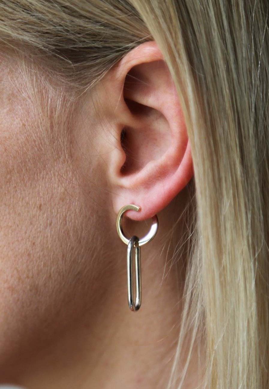 Link 9ct Gold Earrings - Adriana Chede Jewellery