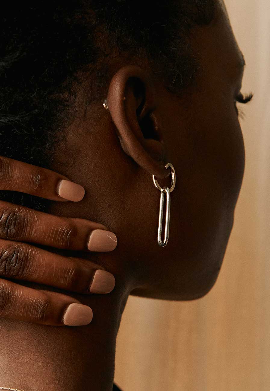 Link 9ct Gold Earrings - Adriana Chede Jewellery