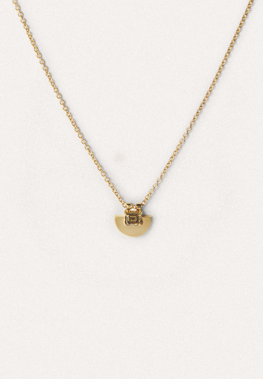 Chapter I — Horizon Necklace With Brown Baguette Diamond