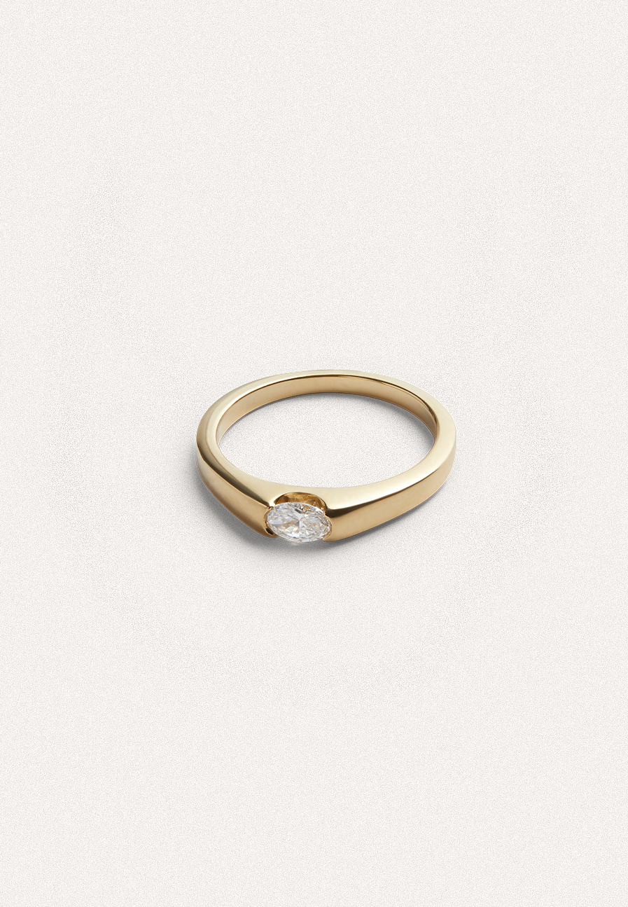 Engagement Oval Diamond Band - Adriana Chede Jewellery