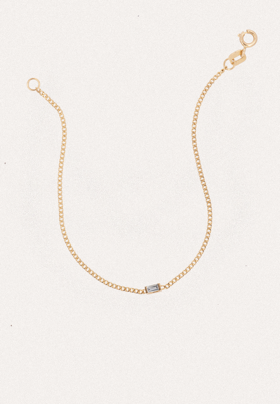 Hannah Bracelet with Baguette-Cut Diamond - Adriana Chede Jewellery