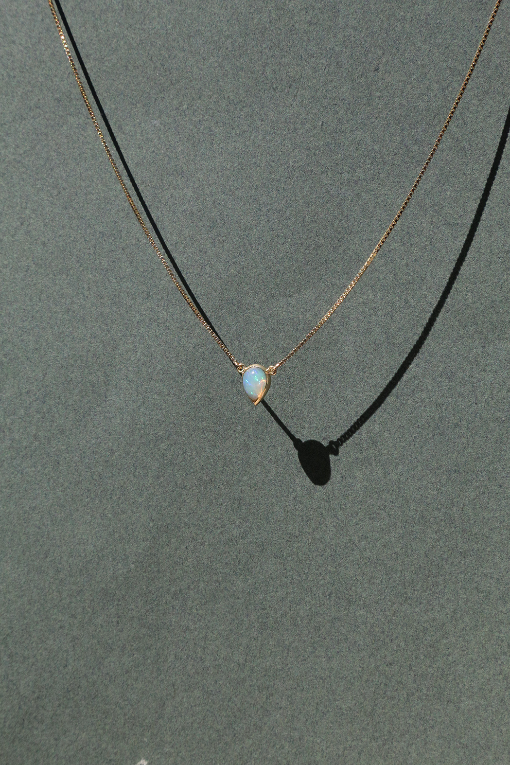 Charme Necklace with Pear Shape Opal - Adriana Chede Jewellery London