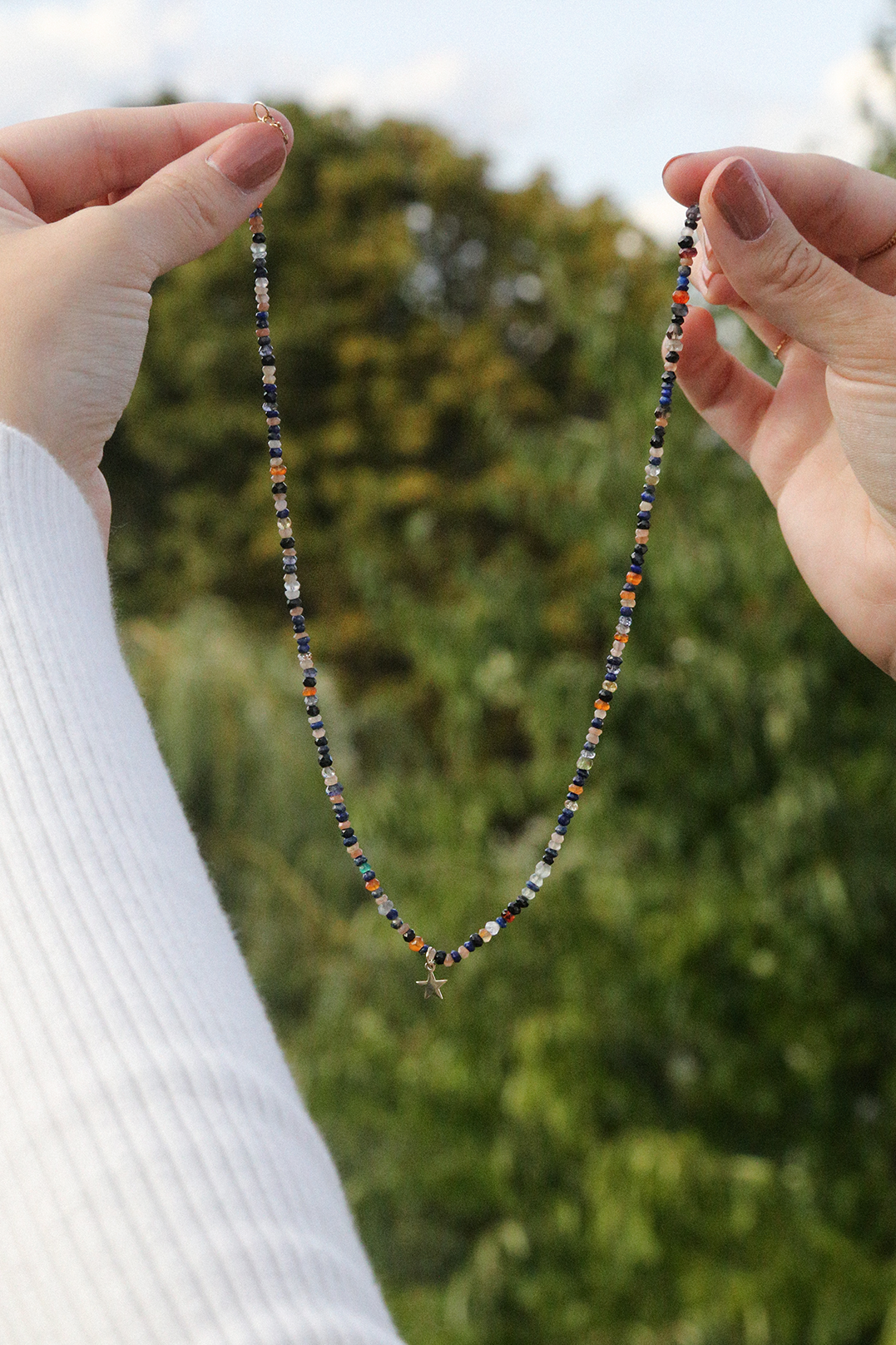 Brilhante Beaded Necklace with You're A Star Charm - Adriana Chede Jewellery