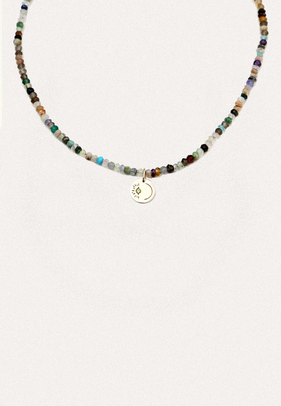 Magia Beaded Necklace with Follow The Sun Charm