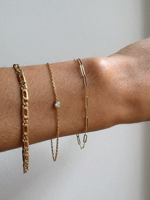 Lightweight Paperclip Bracelet 9ct - Adriana Chede Jewellery