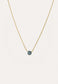 Round Aquamarine 18ct Gold Necklace - Adriana Chede Jewellery London