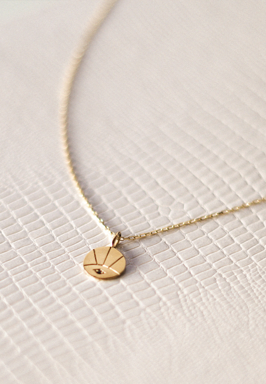 The Eye Necklace with Black Diamond - Adriana Chede Jewellery