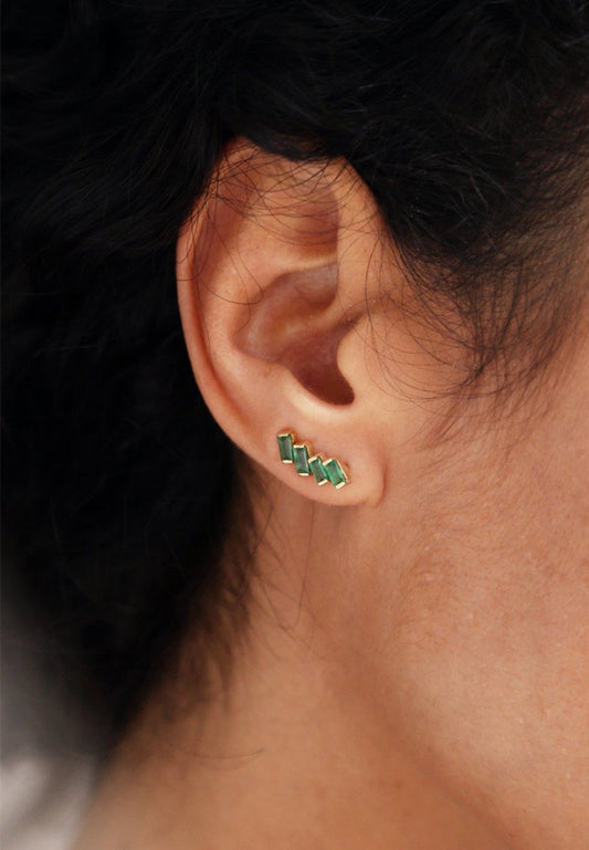 Emerald Ear Cuff - Brazilian Gemstone Adriana Chede Jewellery