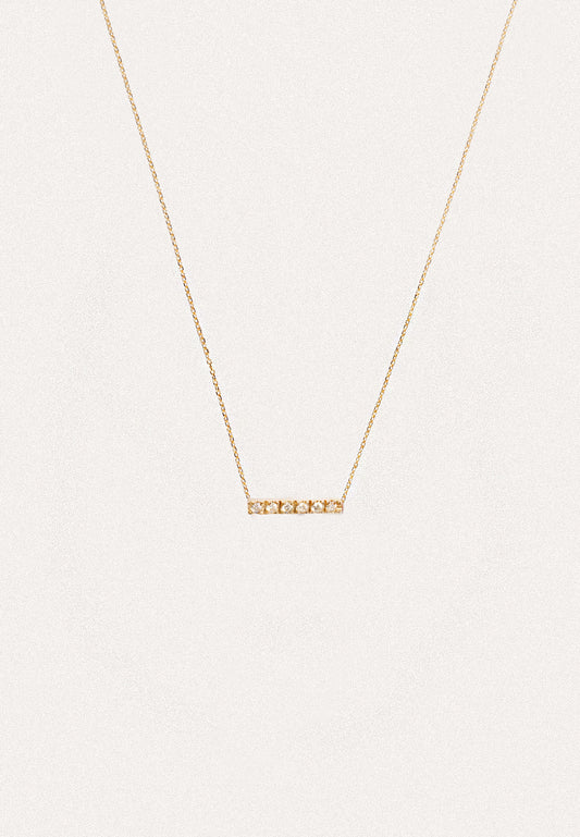 Flo Diamond Bar Necklace 18ct Gold - Adriana Chede Jewellery