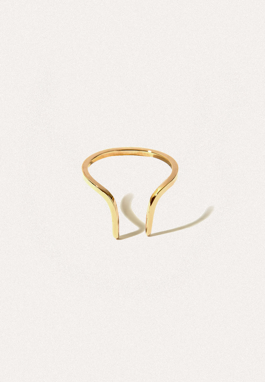 Horn Solid Gold Ring - Adriana Chede Jewellery London