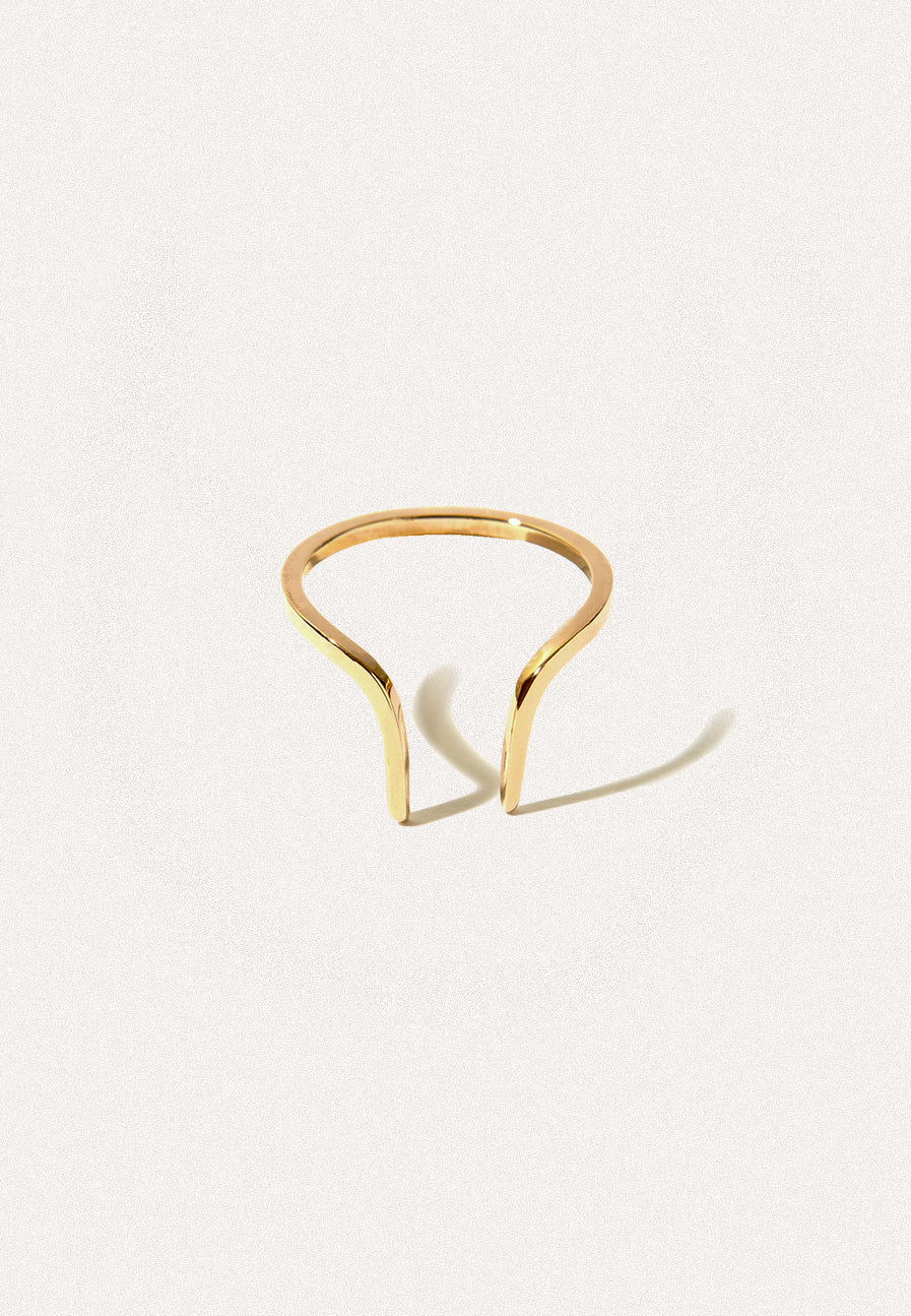 Horn Solid Gold Ring - Adriana Chede Jewellery London