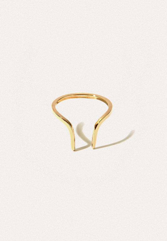 Horn Solid Gold Ring - Adriana Chede Jewellery London