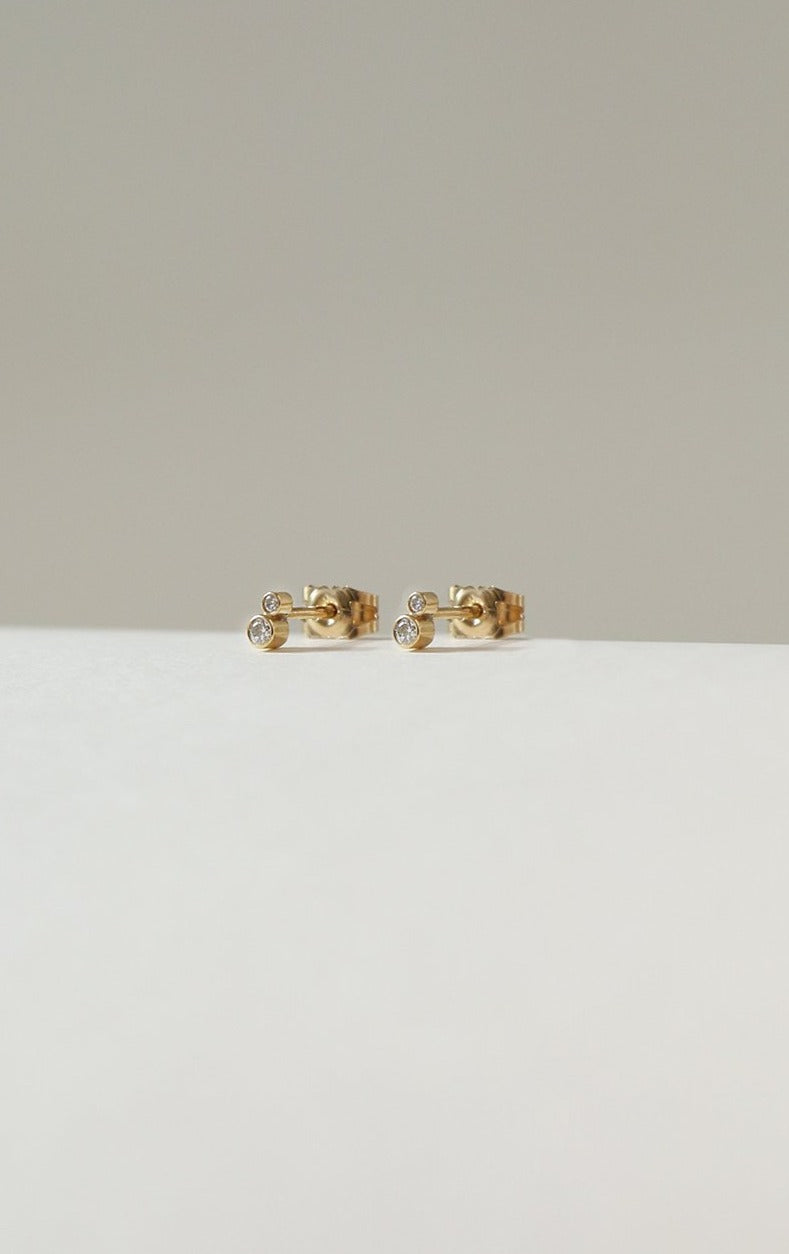Double Diamond Studs - Adriana Chede Jewellery