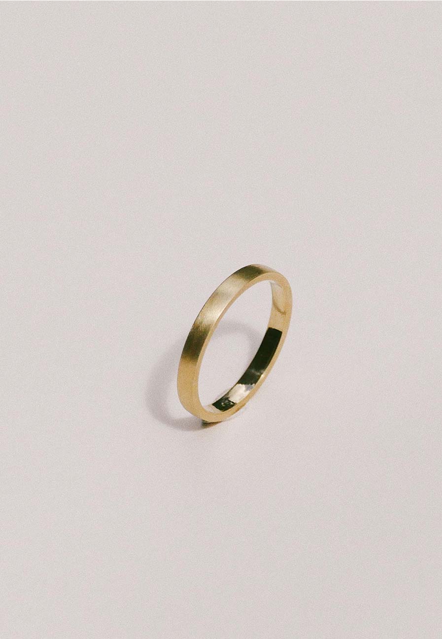 2mm Matte Finish Court Wedding Band by Adriana Chede