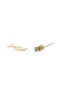 18CT Gold mixed gems baguette-cut earcuff - Adriana Chede Jewellery