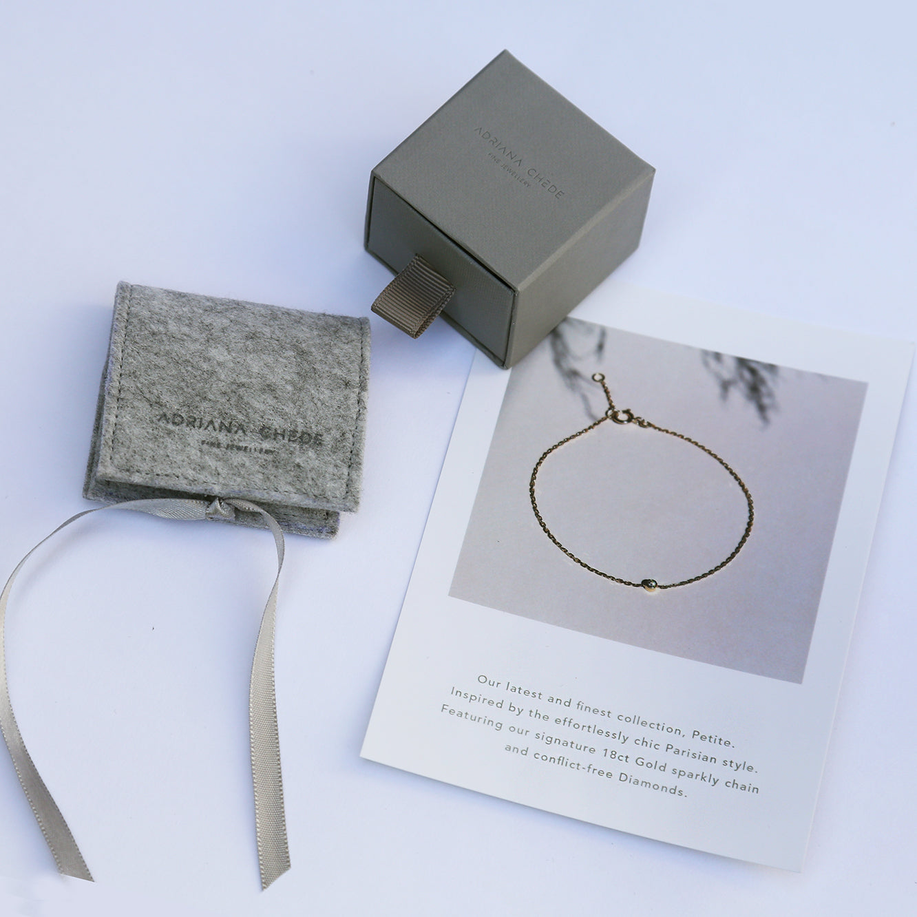 Sustainable packaging London Adriana Chede Jewellery