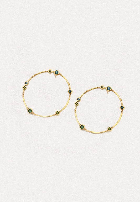 Reef Hoops with Tourmalines - Adriana Chede Jewellery