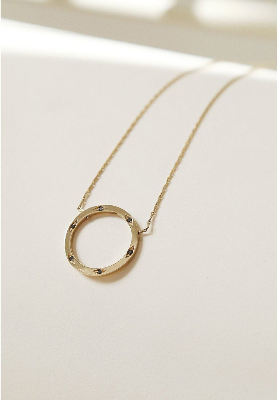 The Eye Necklace with Black Diamond - Adriana Chede Jewellery
