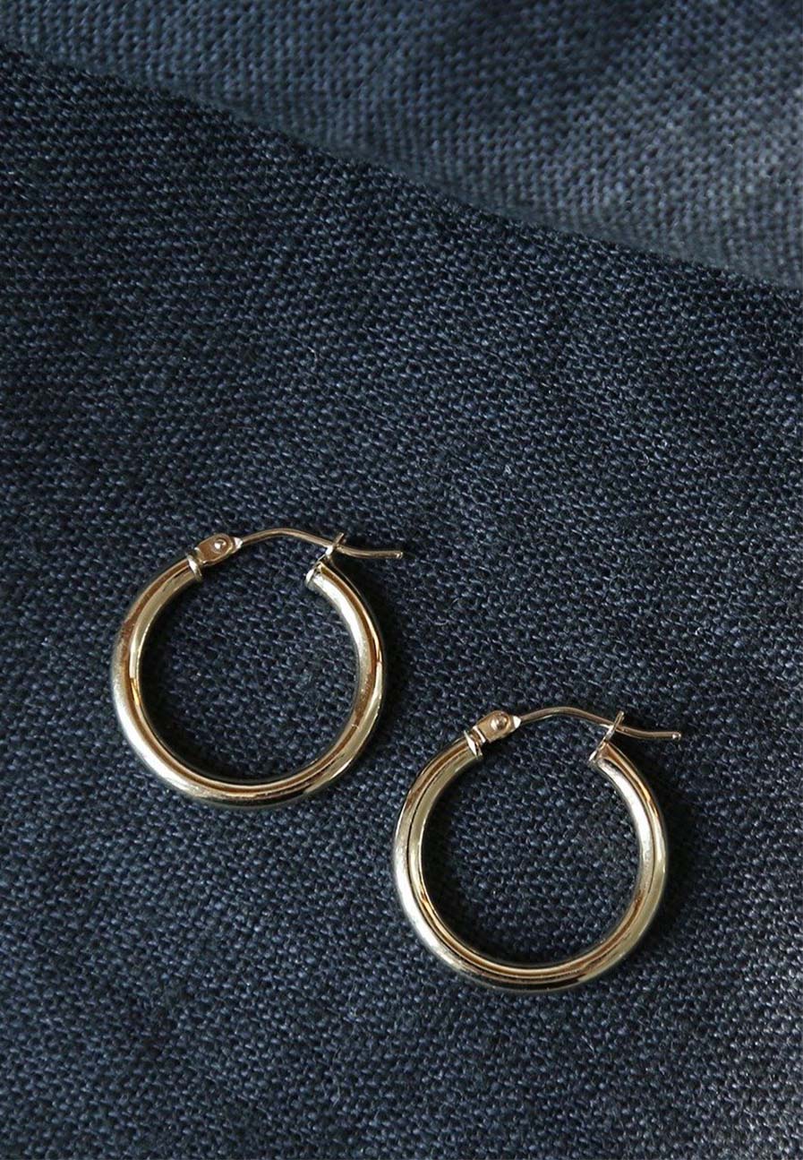 9ct Gold Creole Hoops - Adriana Chede Fine Jewellery London
