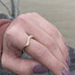 La Seine 18ct Gold Chain Ring with Diamonds - Adriana Chede Jewellery