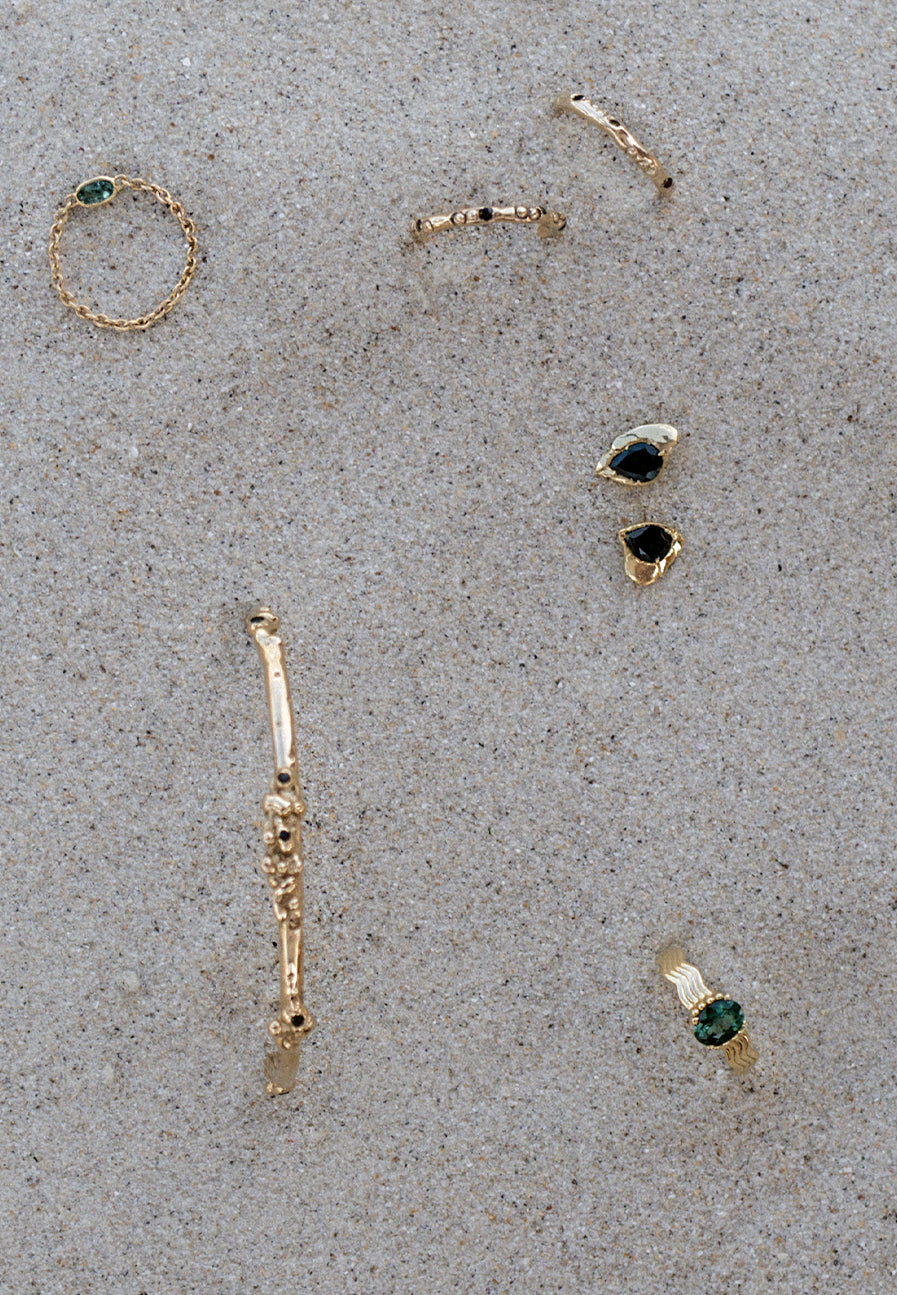 Tourmaline Chain Ring - Adriana Chede Jewellery